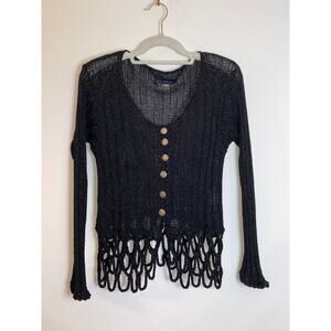 DaLYA Collection Sweater -‎ Size M/L - Looped Fringe Detail - Made in Israel
